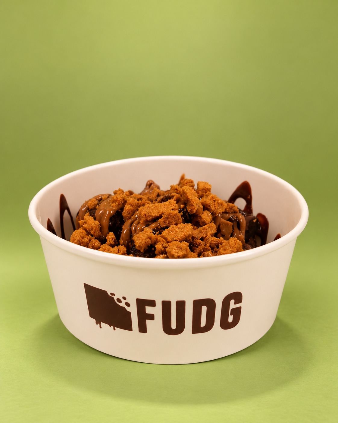 FUDG Biscoff Lotus premium brownie tub