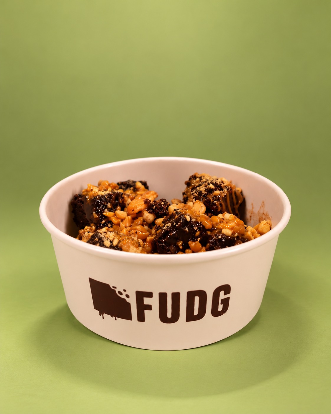FUDG Toffee Crunch premium brownie tub