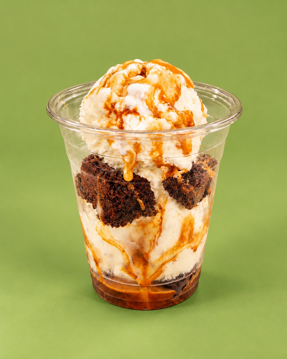 FUDG Brownie Affogato — brownie chunks and ice cream with a shot of espresso